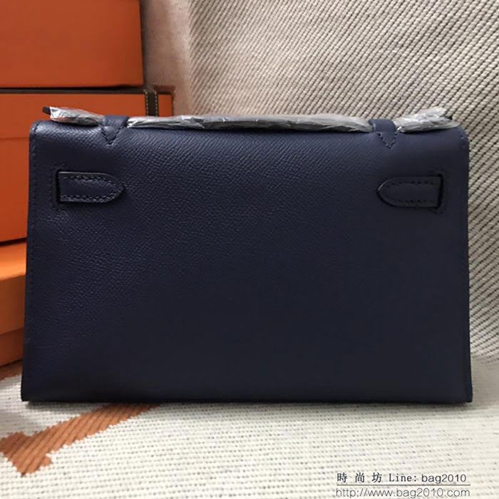 HERMES愛馬仕 凱莉包 mini kelly一代 寶蘭epsom皮 夏天首選手包款 可手提肩背  Ama1330